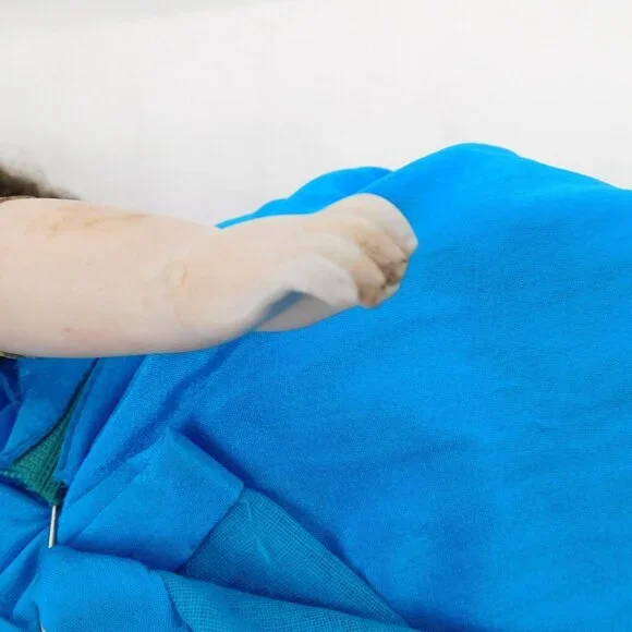 Antique German Cuno & Otto Dressel Jutta? Doll c1900 Sleep Eyes 26" FLAW - Picture 7 of 11